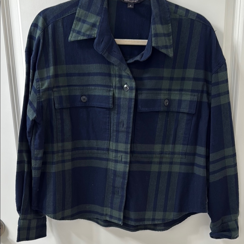 Plaid Button-Up Shirt